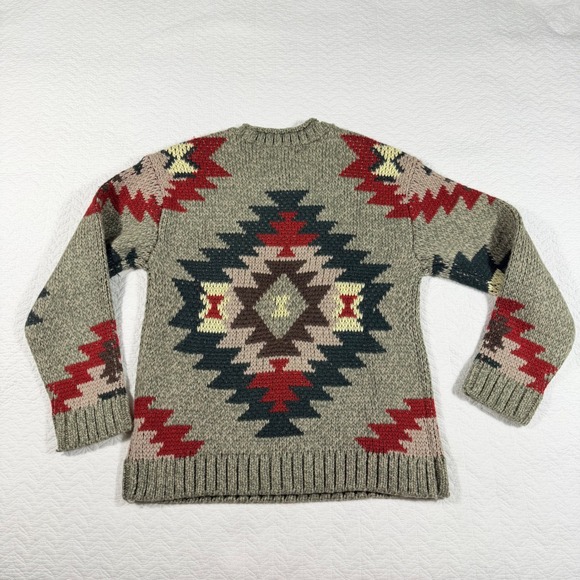NWT Lucky Brand Southwestern Geometric Wool Blend Sweater Mens M Aztec Boho - Picture 4 of 10